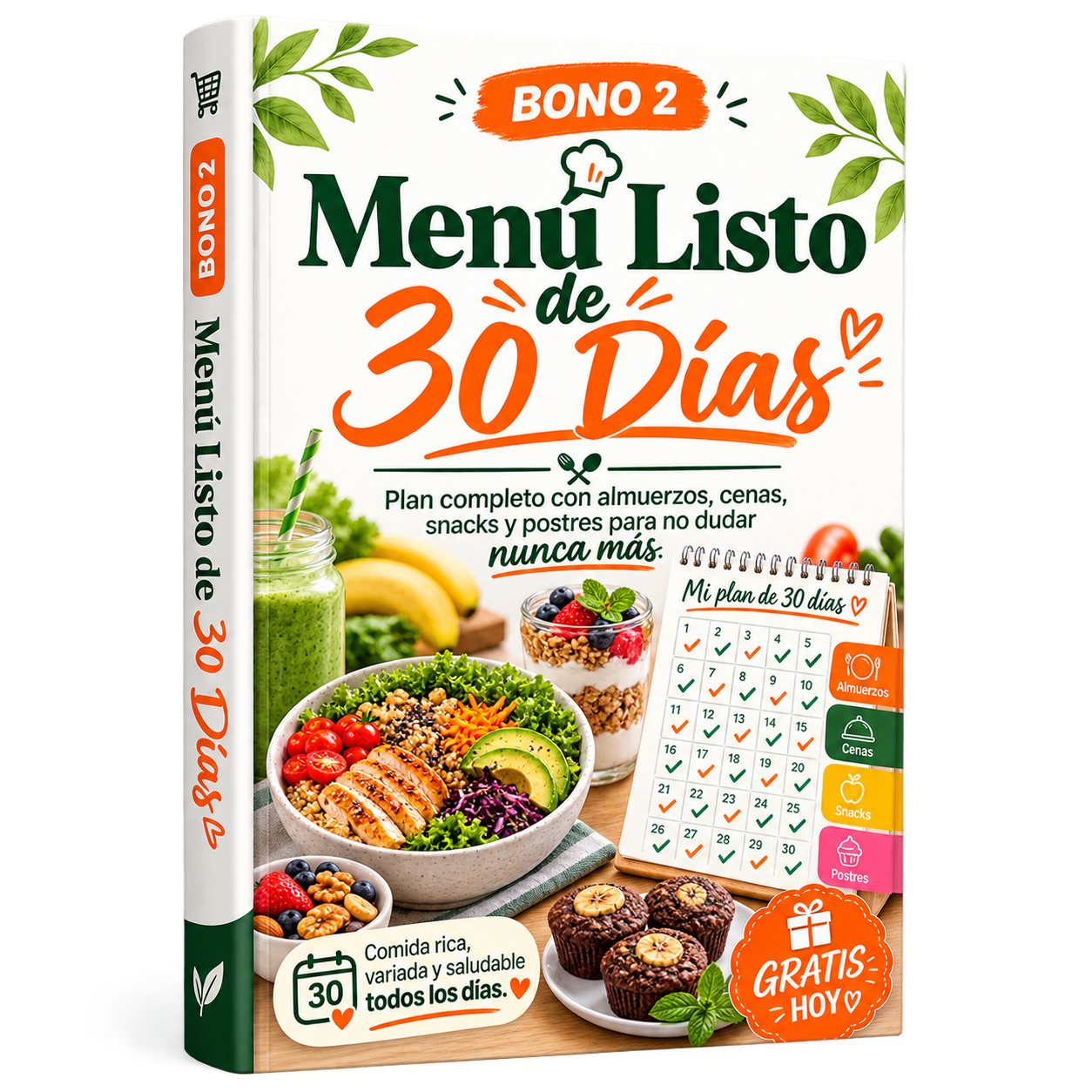 Portada del BONO 2: Menú Listo de 30 Días