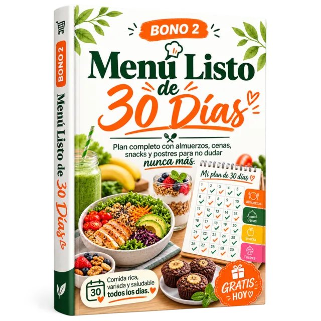 Portada del BONO 2: Menú Listo de 30 Días
