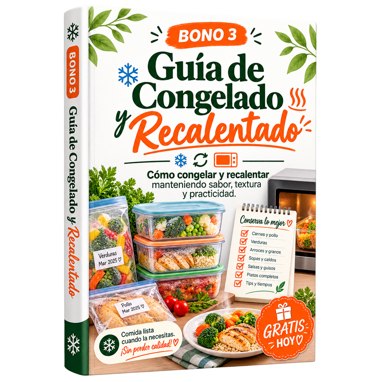 Portada del BONO 3: Guía de Congelado y Recalentado